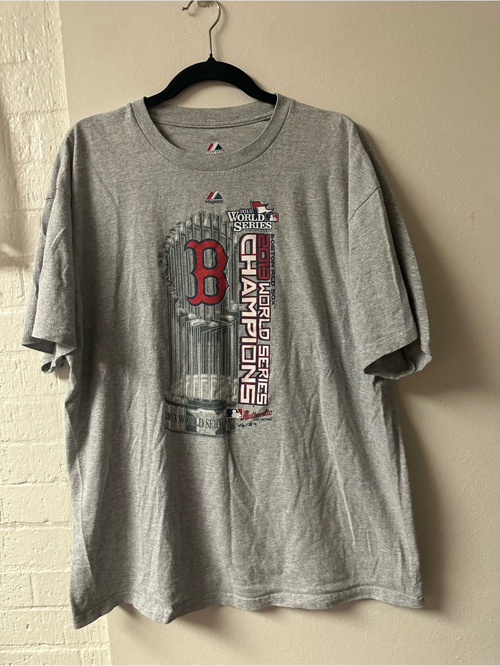 Majestic Gray Boston Red Sox World Series Champions Tee